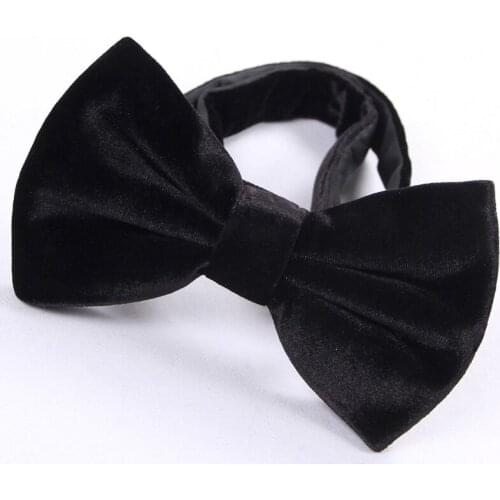 2020 New Fashion Mens Bow Ties for Wedding Double Fabric Velvet Bowtie Club Banquet Bridegroom Butterfly Tie with Gift Box