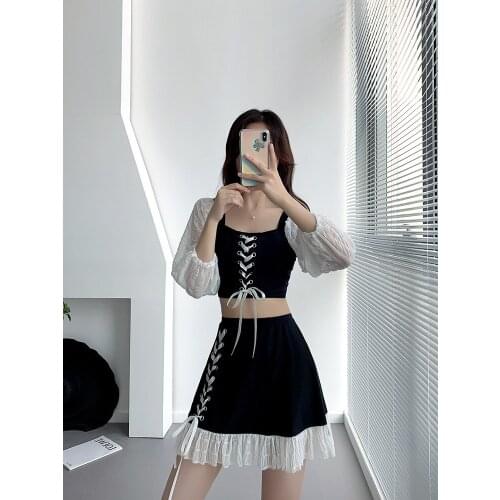 2021 New Korean Style Solid Bikini Set Women Padded Biquini Suit Two Pieces Swimwear Swimsuit High Quality Beach Suit