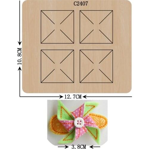 New windmill Bow Wooden die Scrapbooking C-2407 Cutting Dies Multiple sizes