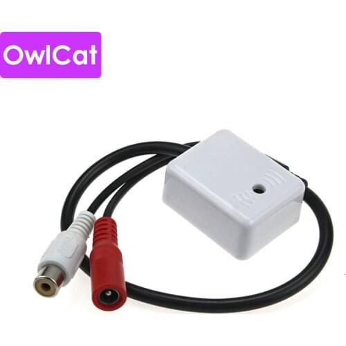 OwlCat CCTV Mic Security Microphone for Surveillance IP Cameras DVR Audio Pickup Voice Collection
