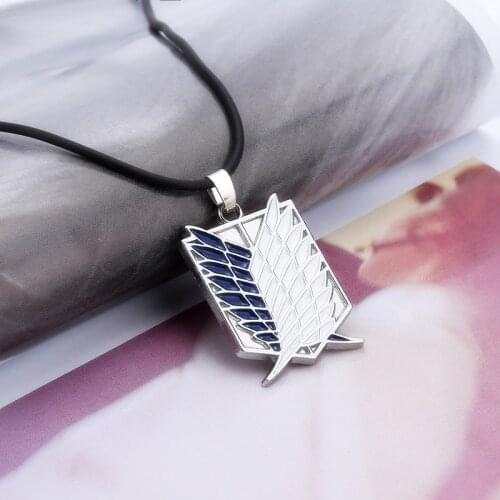 Hot Anime Shingeki No Kyojin Necklace Attack On Titan Necklace Wings of Liberty Pendants Necklaces Cosplay Jewelry Collares