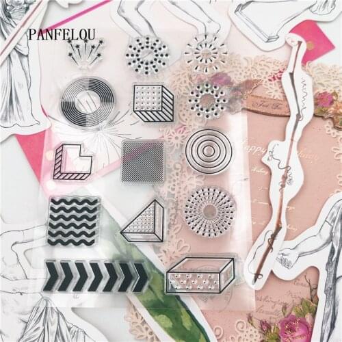 PANFELOU 11*16cm Geometry fireworks Transparent Silicone Rubber Clear Stamps cartoon Scrapbooking/DIY Easter wedding album