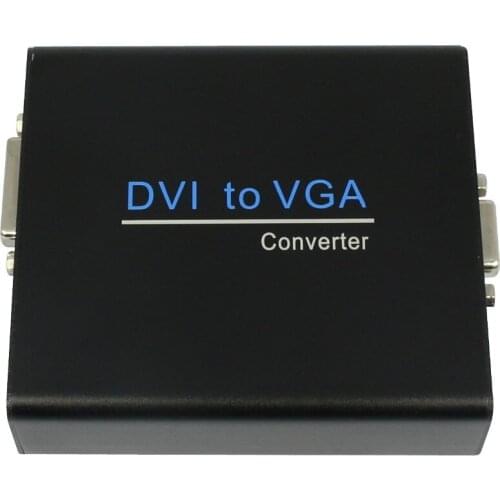 DVI to VGA Converter Box Digital To Analog Signal Adapter Supports DDWG standard with EU/US Plug Free shipping