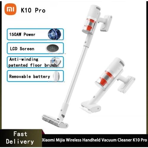 Xiaomi Mijia Wireless Handheld Vacuum Cleaner K10 Pro Hair Cutting 150AW Suction Vacuum 22000 Pa Mop 2 in 1 LCD Display
