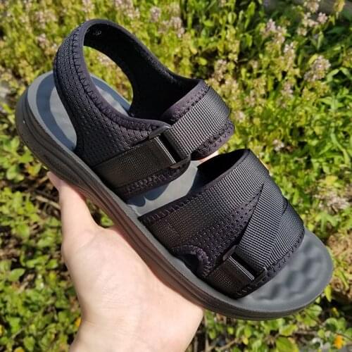 Mens Sandals Summer Soft Sandals Comfortable Men Shoes Genuine Leather Sandals Big Size Soft Outdoor Men Roman Sandals hjm7