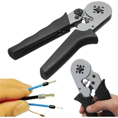 Terminal Crimper Self-Adjustable AWG24-10 Crimper Plier Multifunctional Wire Cord Terminal Crimping Pliers Hand Tools Set