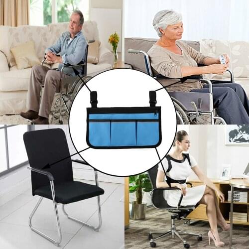 Wheelchair Bag with Pockets Shopping Mobility Storage Holdall Handle Scooter Walker Frame Storage Handbag Walking Storage Pouch