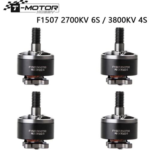 T-Motor F1507 2700KV 6S / 3800KV 4S Brushless Motor W/ 2mm Titanium alloy shaft compatible 3inch propeller for FPV Racing Drone