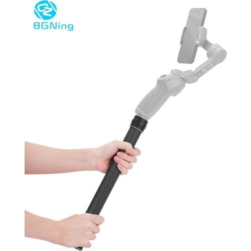 Carbon Fiber Extension Pole Stick for DJI OSMO Mobile 3 Handheld Gimbal w/ 1/4" 3/8" Mount Tripod Stick for RONIN S Stabilizer