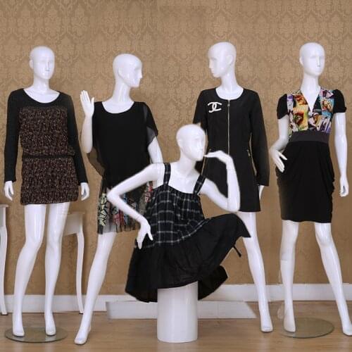 Vividly Full Body Female Mannequin/Manikin Fiberglass Gloss White Female Model for Store Window Display