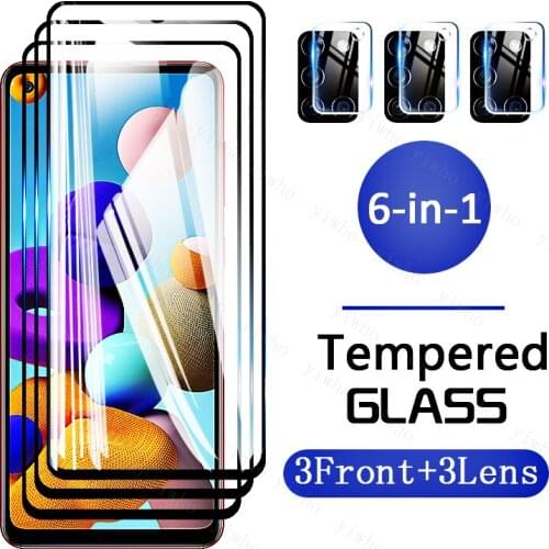 Protective Glass on For Samsung a21s Screen Protectors Tempered Glass on For Galaxy SM-A217F/DS a 21 a21 s 21s Camera Lens Film