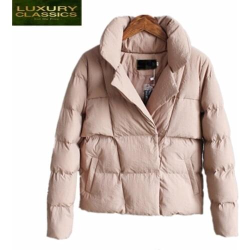 Winter Coat Female 2021 Fashion Clothing Womens Early Spring Jacket Down Cotton Jackets Office Ladies Short Coats LWL223