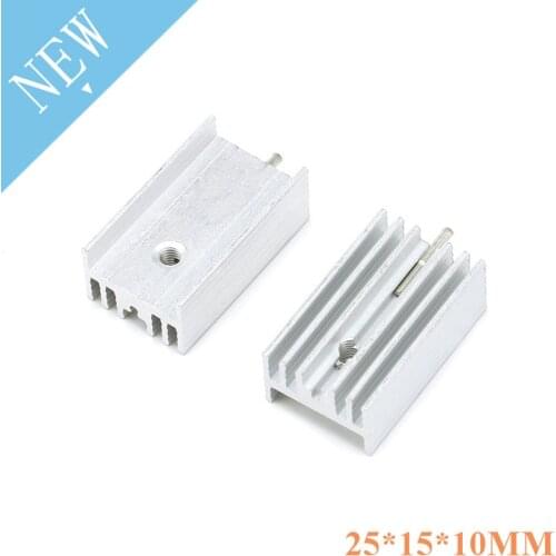 10pcs Aluminium TO-220 Heatsink TO 220 Heat Sink Transistor Radiator TO220 Cooler Cooling 25*15*10mm 25x15x10mm 25mmx15mmx10mm