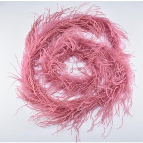 2Meter/Lot Colorful Ostrich Feather Boa Ostrich Feathers Trim Wedding Feathers Decoration Strip Shawl Feathers for Crafts Plumas