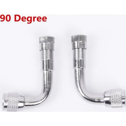 2pcs Tyre Tube Valve Extension Adapter 90Degree Angle Bent Valve Adaptor For Motorcycle Car Tire Stem Extender