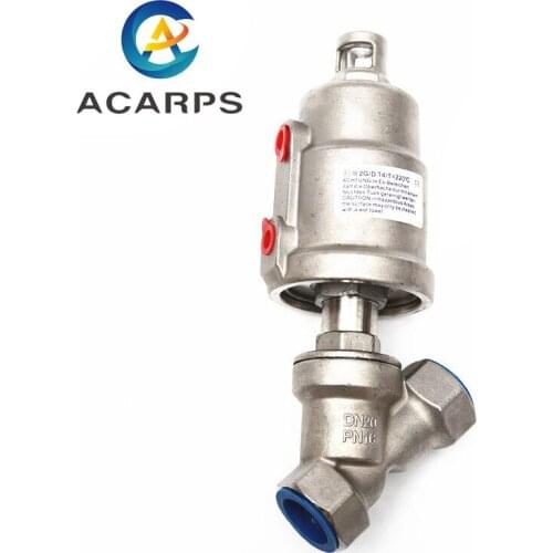 3/4" Stainless Steel Pneumatic Threaded Angle Seat Valve Y Type High Temperature Steam Threaded Angle Seat Valve