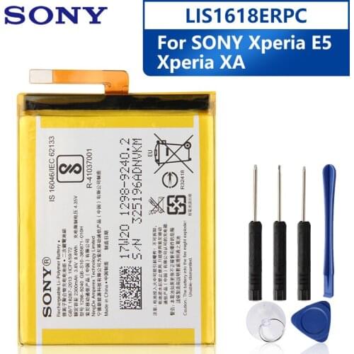 Original Replacement Phone Battery For SONY Xperia E5 Xperia XA F3113 F3313 F3112 F3116 F3115 F3311 Authentic Battery 2300mAh