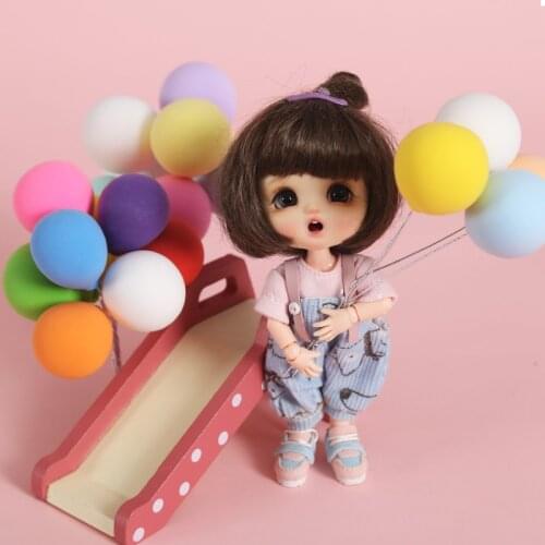 HOUZIWA 5PCS/LOT OB11 1/6 1/4 1/8 1/12 Doll Accesories Mini Balloon For Dollhouse
