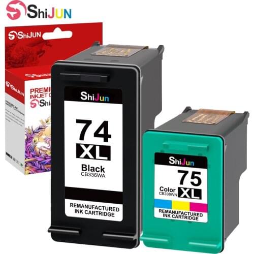 SHIJUN Ink cartridge Compatible For HP 74 XL 75xl For HP Deskjet C4200 C5200 C4580 C4300 Officejet J5780 C4280 4345 4380 printer