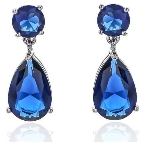 Classic Cubic Zircon Drop Earrings for Wedding, Crystals Dangle Earring for Bride, Women Girl Gift CE10020