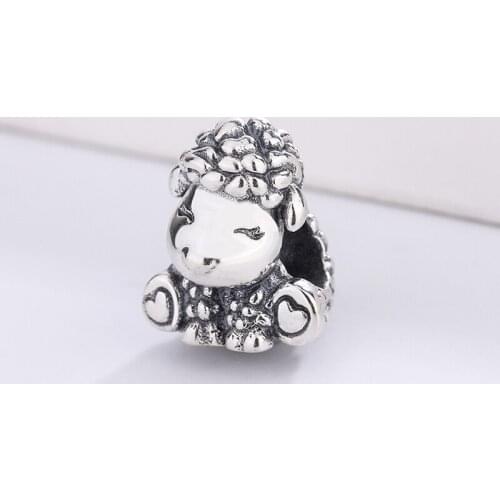 3D120 High Quality 925 Sterling Silver Cute Animal Pendant Sheep Bracelet Necklace Charm Pendant For Diy Jewelry Making