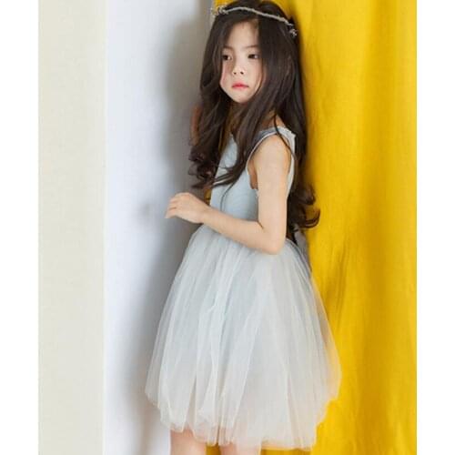 Girls Summer Dress Baby Toddler Teen Girl Princess Mesh Dress Children Sleeveless Birthday Party Costumes Kids Dresses For Girls