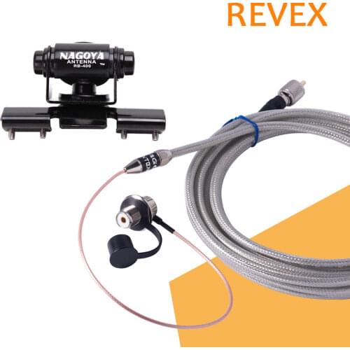 Nagoya Super Gainer Low Loss Coaxial Cable RC-5MS 5M/16FT PL-259 SO-239 Antenna RB-400 Clip Mount Bracket For Car Mobile Radio