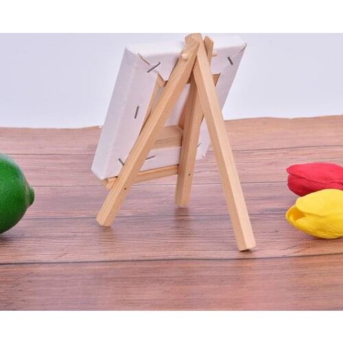 Mini Painting Stretched Canvases on Wooden Frames 10cm x 10cm for Childrens