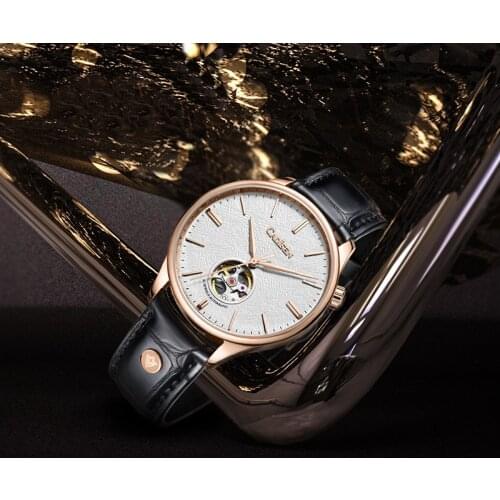 2021 New CADISEN DESIGN Tourbillon Mens Mechanical Watches Sapphire Leather Waterproof Men Automatic WristWatch Relojes Hombre