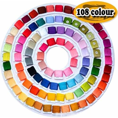 36/50/72/108 Colors Cotton Embroidery Floss Cross Stitch Thread Kits Embroidery Board For Beginner Sewing Tool Accessories