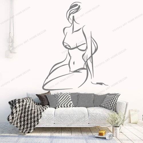 Naked Sexy Girl Women Wall Sticker Bathroom Room Art Home Decoration Posters Vinyl Sticker Wall Decal CX1011