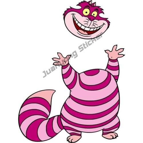 Cheshire Cat Sticker Alice In Wonderland Outdoor Sticker Decal Suitable for Window Bumper Laptop Cover Scratches Decor PVC13x9cm