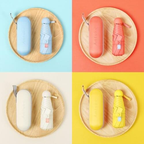 Unbelievable Summer Mini Parasol Child Raingear Womens Umbrella Folding Sun Protection Umbrella Girls Gifts Free Shipping