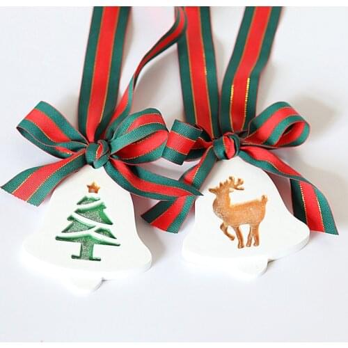 New Christmas Tree Aromatherapy Wax Silicone Mold Snowflake Elk DIY Aroma Gypsum Plaster Silicone Mould For Car Pendant