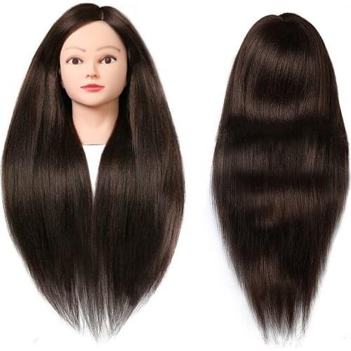 Professional Training Head With Synthetic Heat Resistant Hair For Hairdresser Styling Practice Mannequin Dummy Head