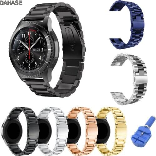 22mm Watch Band for Samsung Gear S3 Frontier Classic Strap Stainless Steel Watch Bracelet Wristband for Galaxy Watch 46mm Band