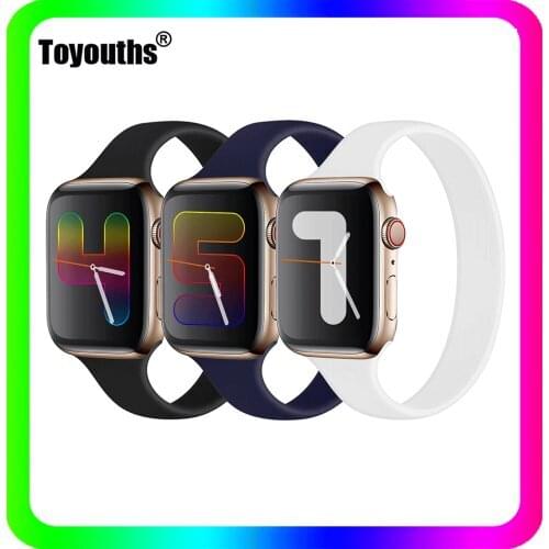 3pcs/set Solo Strap for Apple Watch 42mm 38mm Silicone Solo Loop Bracelet Elastic Belt Sport Band for iwatch Series 6 5 4 3 2 1
