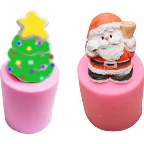 Santa cooking tools fondant DIY cake silicone moulds chocolate baking decoration candy Resin craft