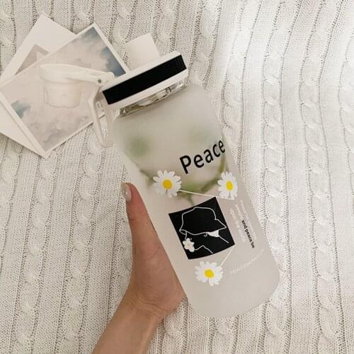 Water Cup Large Capacity Glass Bottle 1000ml with Straw Portable Creative Personality Large-Cup