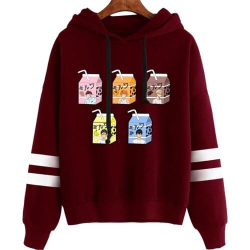 Japanese Anime Haikyuu Hoodie Men Tops Kuroo Cartoon Sweatshirt Karasuno Kawaii Fly High Graphic Tops Male