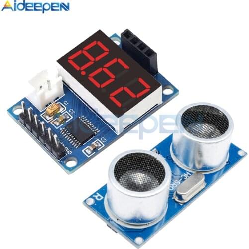 HC-SR04 Ultrasonic Sensor HC-SR04 Measuring Distance Sensor LED Display Module for UNO Robot