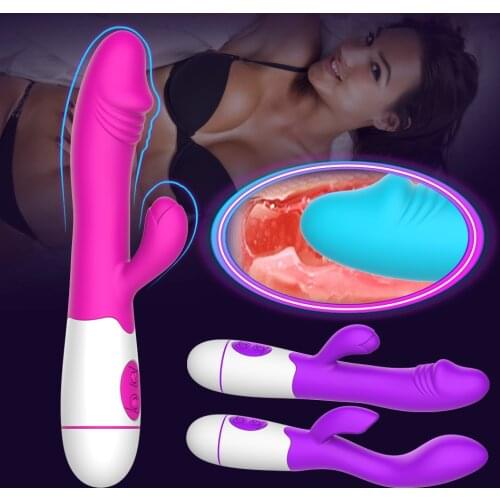30 Speeds Double Penetration Vibrator for Vagina Clitoris Massager Erotic Products Sex Toys for Woman Adults Intimate Goods Shop