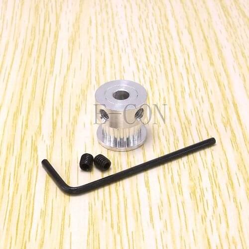 1pcs MXL20 Timing Pulley 20 teeth synchronization Alumium Bore 5mm teeth width 7.5mm for stepper motor CNC Free shipping