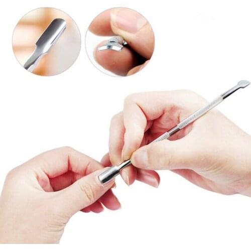 1pc Nail Art Dead Skin Remove Nail Cuticle Spoon Pusher Scraper Remover Stainless Steel Nail Pedicure Accessories Manicure Tool