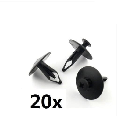 20x For Ford Bumper, For Grille & Radiator Cover Plastic Trim Clips- 6mm Hole, For Scrivet