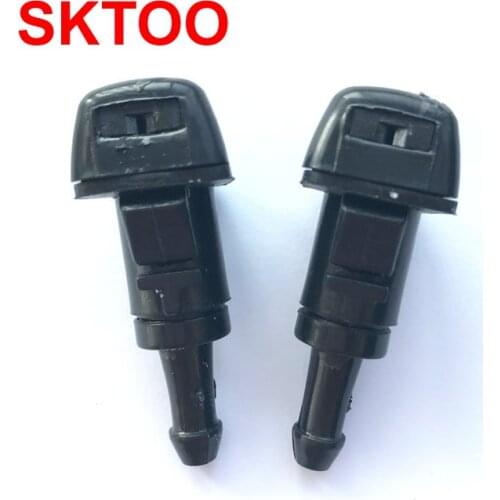2Pcs Vehicle Fan Shaped Water Spray Windshield Wiper Jet Washer Nozzle For Chrysler 300C Jeep Dodge Car Windscreen Wipers Parts
