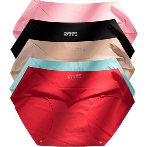 3PCS/Set Seamless Panties Women Panties Sexy Female Underpants Briefs Invisible Pantys Solid Color Soft Intimate Lingerie M-2XL