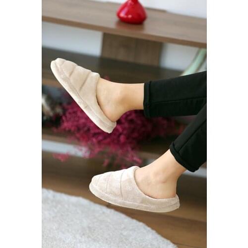 A660-20Bej Pink Potin Beige Women Home Slipper A660-20