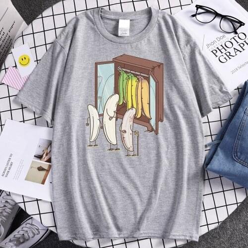 Banana Cute Funny Kawaii Banana Fruits Tshirt 100% Brand T Shirt Summer Short Sleeve T Shirts Casual Tops Streetwear T-shirts