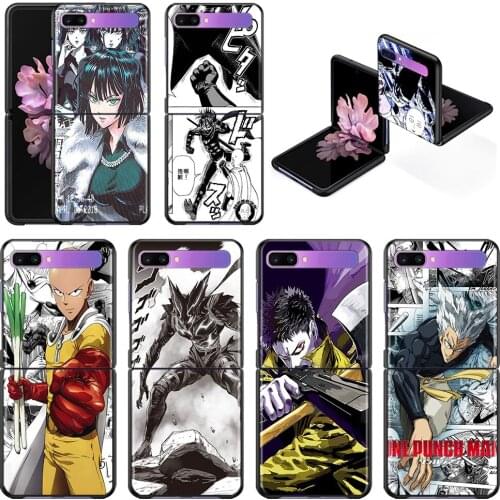 Phone Case For Samsung Galaxy Z Flip 3 5G Cover Shell Black TPU Caso Capa Hard Fundas onepunchman